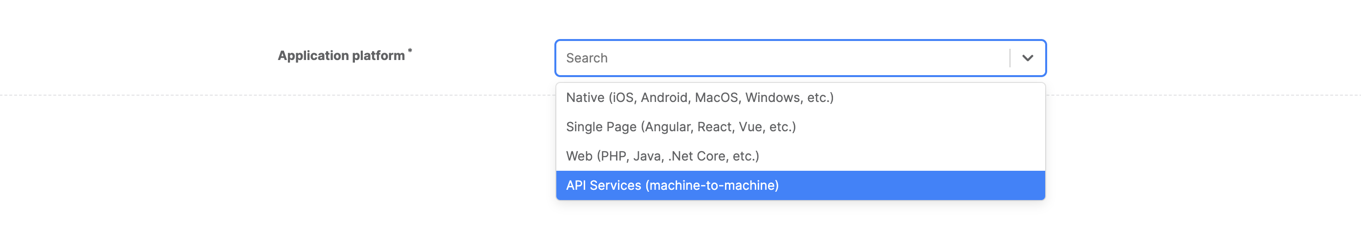 API Services Option